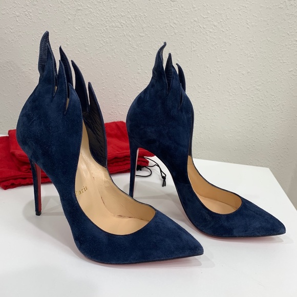 Christian Louboutin Shoes - Christian Louboutin Victorina 100mm Blue Pumps